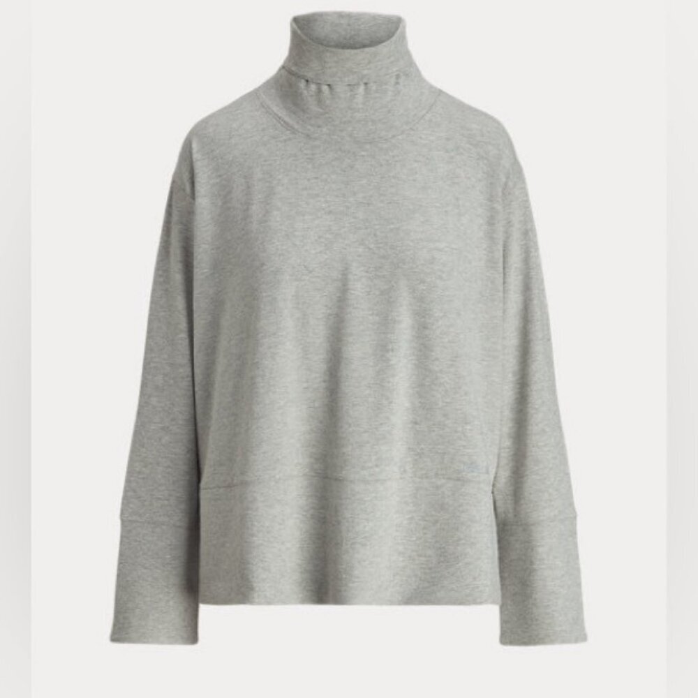 NWT RLX RALPH LAUREN Performance Cotton-Blend Oversized Turtleneck Sweater Sz S